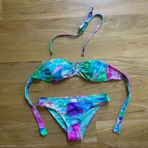 Australian Watercolor Bandeau Bikini